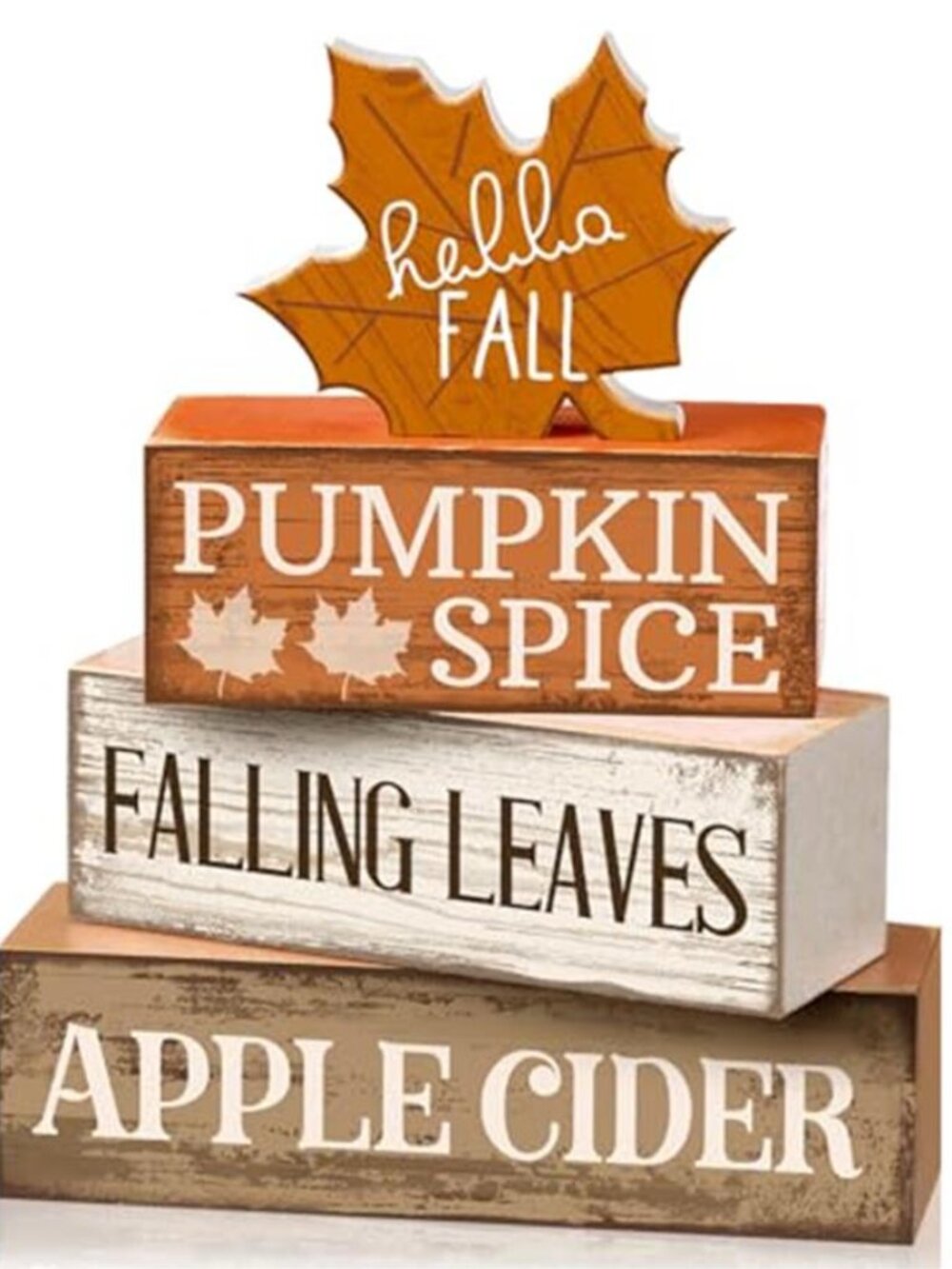 4 Pcs Fall Decor Wooden Maple Leaf Decoration Thanksgiving Decor